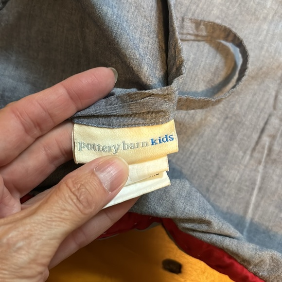 POTTERY BARN KIDS *Sham* Quilted Pillow Cover Sham Blue Tie Backing - Picture 5 of 6